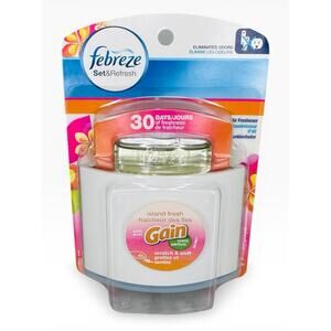 Febreze Small Spaces ISLAND FRESH WITH AVEC GAIN Refill Fit Set & Refresh